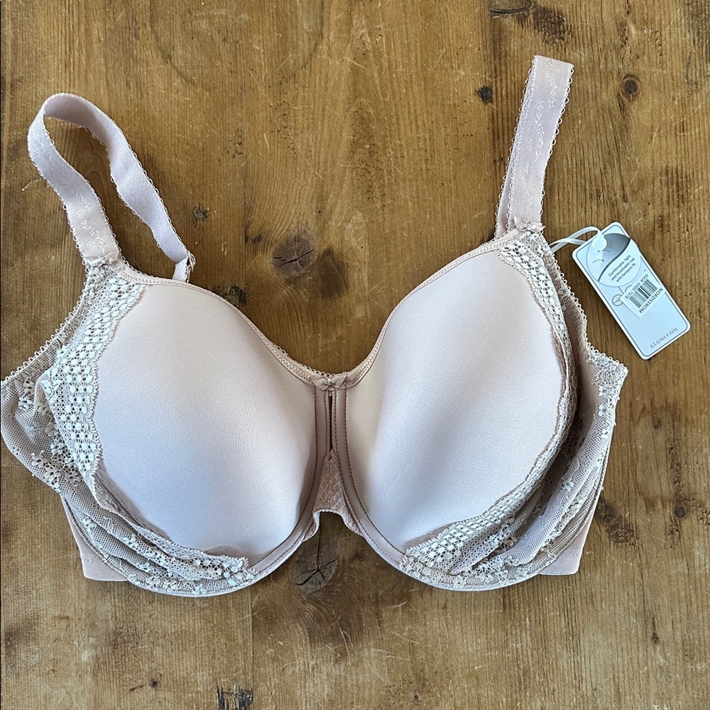 ELOMI CHARLEY FAWN UNDERWIRE BRA PLUS 36 K NEW